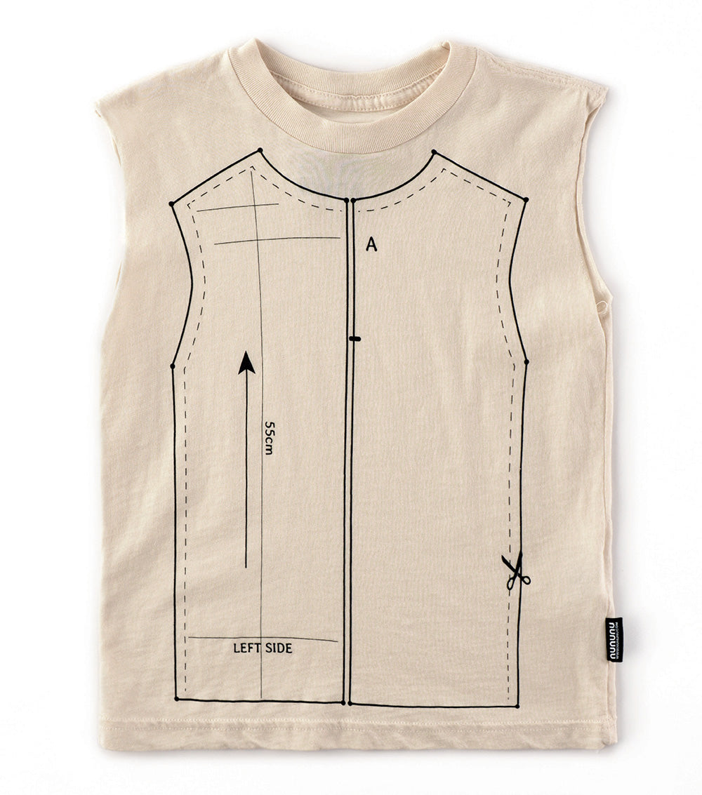 sewing pattern sleeveless shirt 12-18M