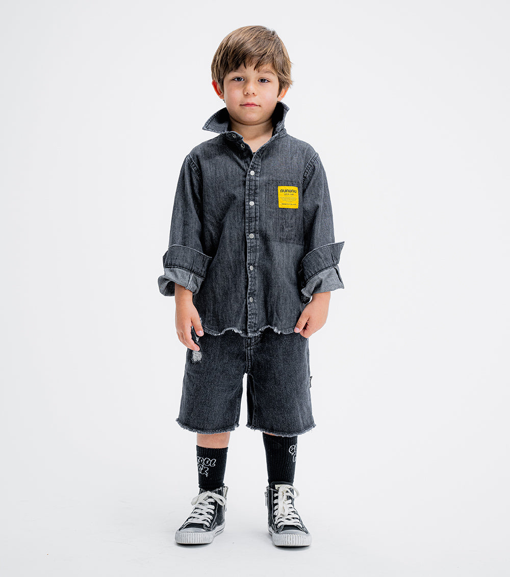 raw denim shorts – NUNUNU