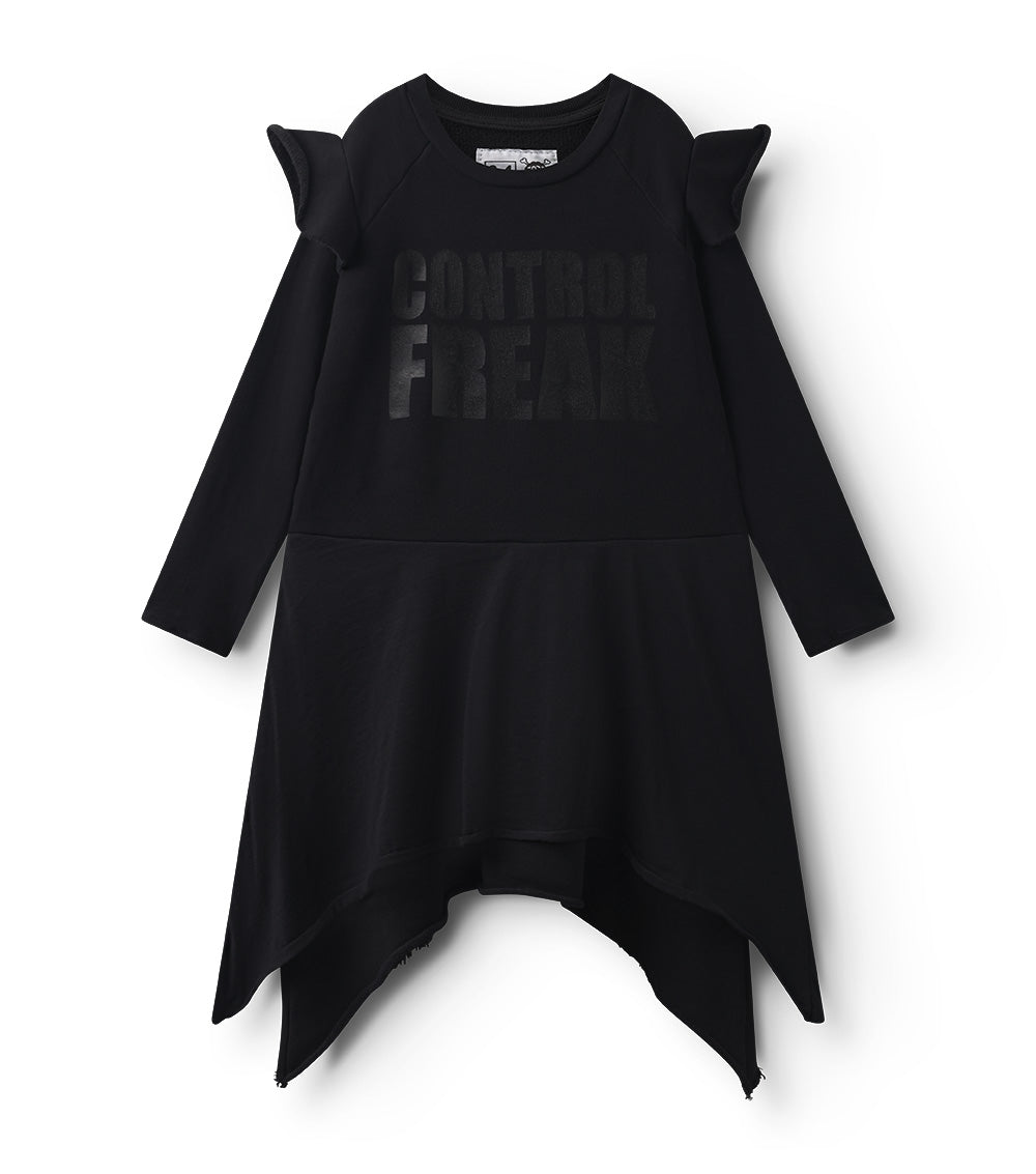 NUNUNU store Control Freak Sweatshirt Dress