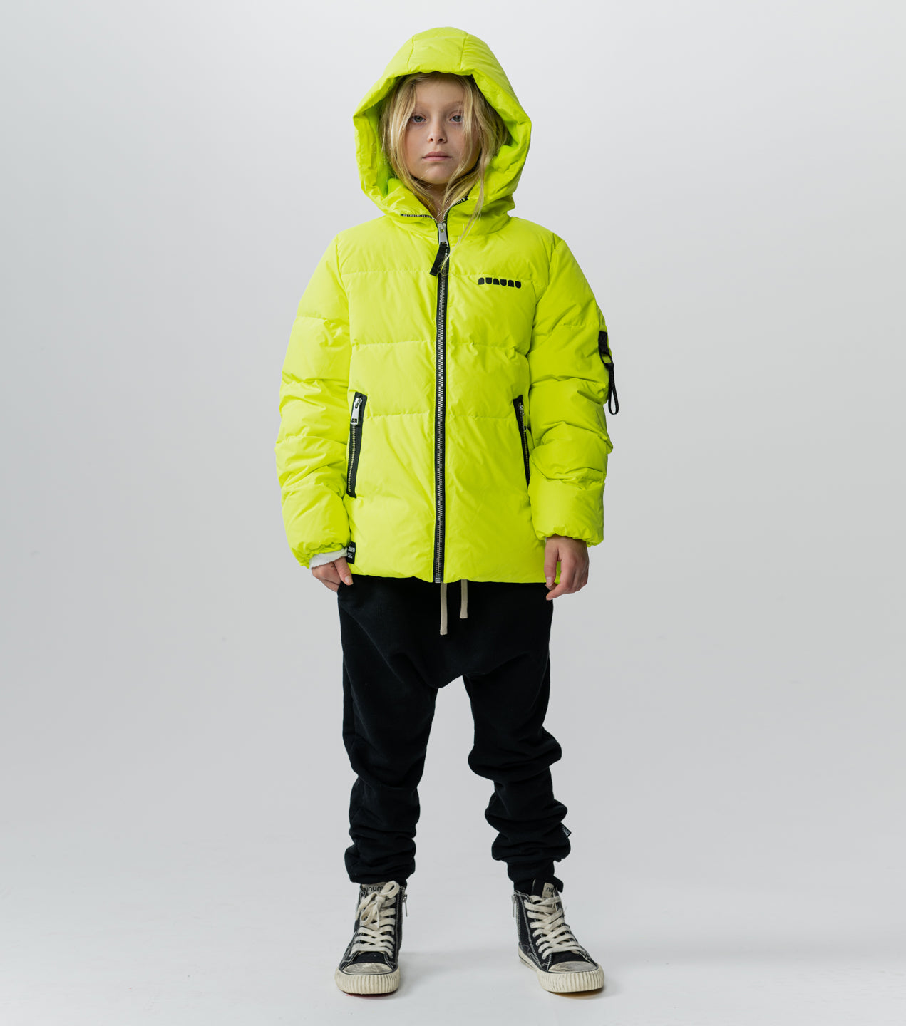 中綿ジャケット　ライムグリーン nugu puffy down jacket – NUNUNU