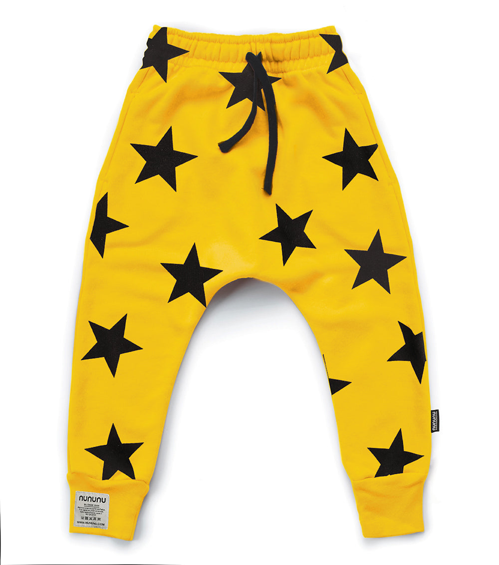 french terry star baggy pants